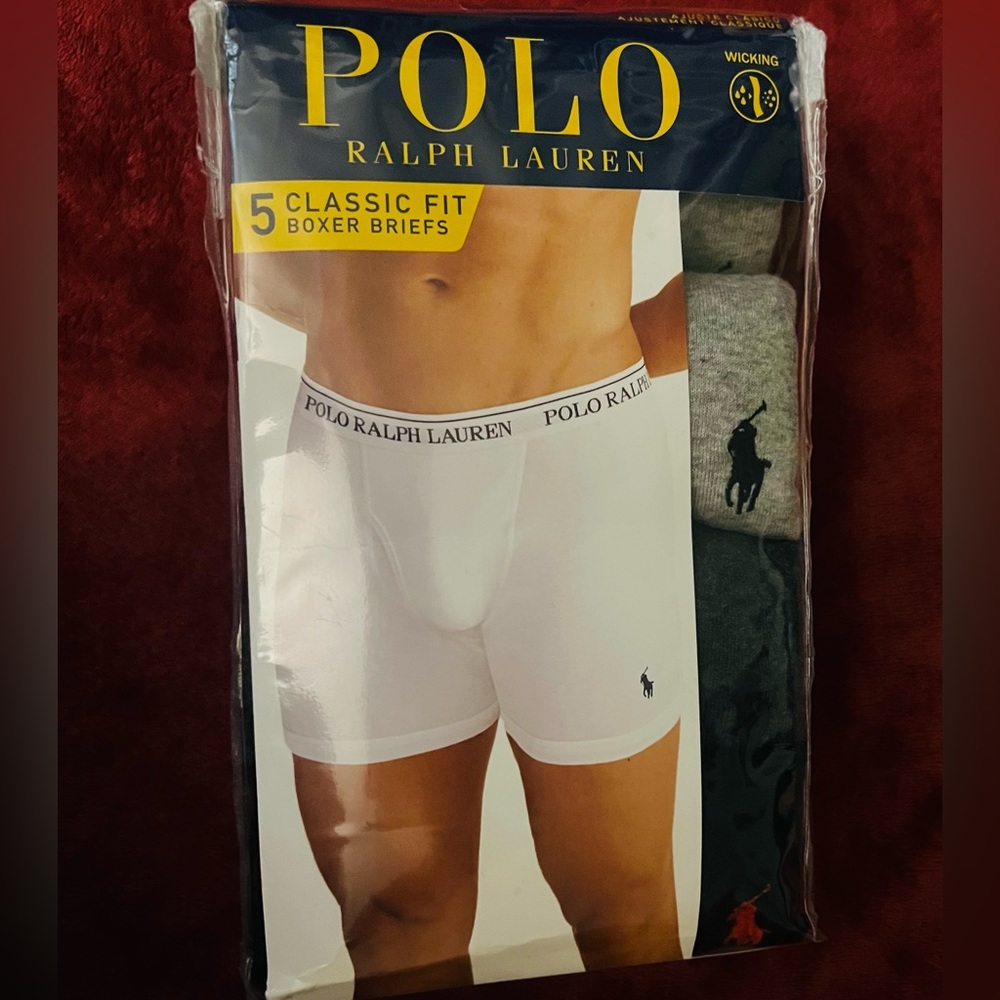 POLO RALPH LAUREN 5-CLASSIC FIT BOXER BRIEFS SIZE;XL
